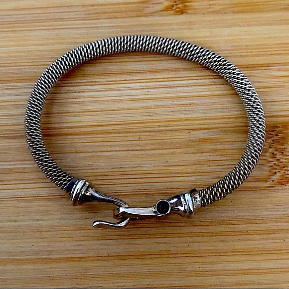 $118 Estate Rope Bracelet Sterling Silver Marked ESPO S13 925 22.7 grams - Picture 4 of 6